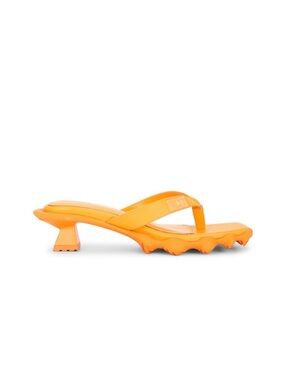DIRT RANGE orange thong heels